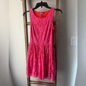 UP by Ultra Pink - size small lace pink dress